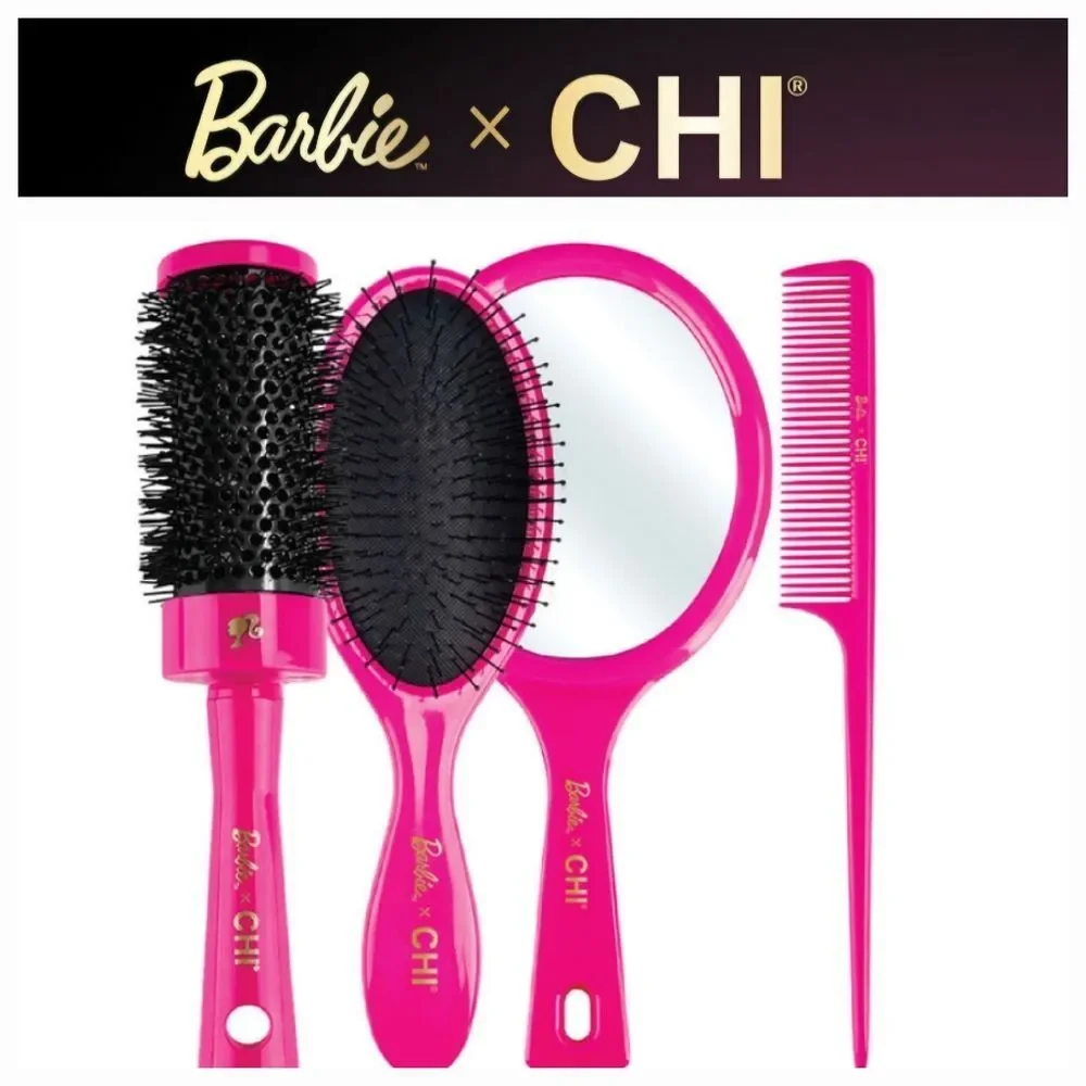 CHI X Barbie Pretty In Pink Brush Set